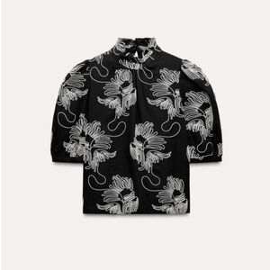 CONTRAST EMBROIDERED SHIRT ZW COLLECTION